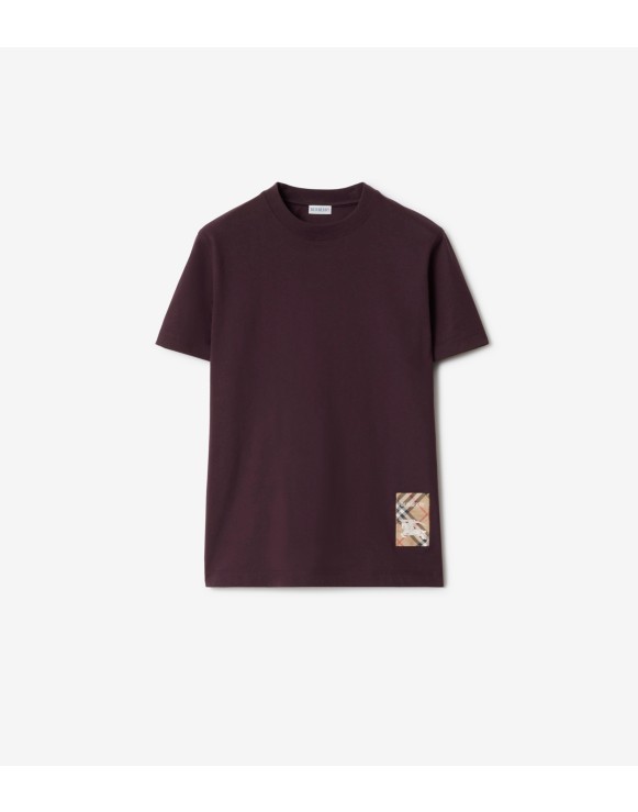Check Label Cotton T-shirt