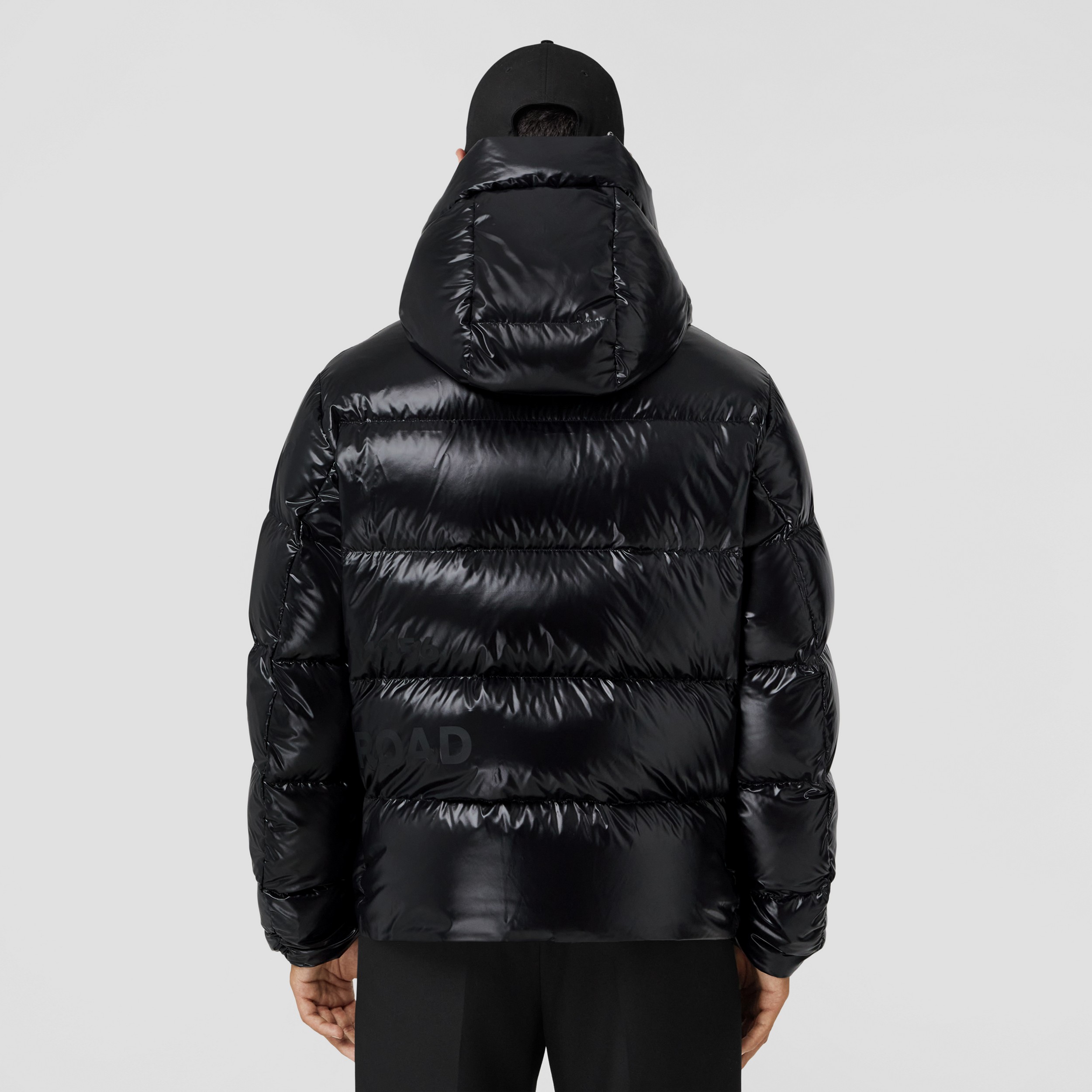 Detachable Hood Horseferry Print Puffer Jacket in Black - Men | Burberry® Official - 3