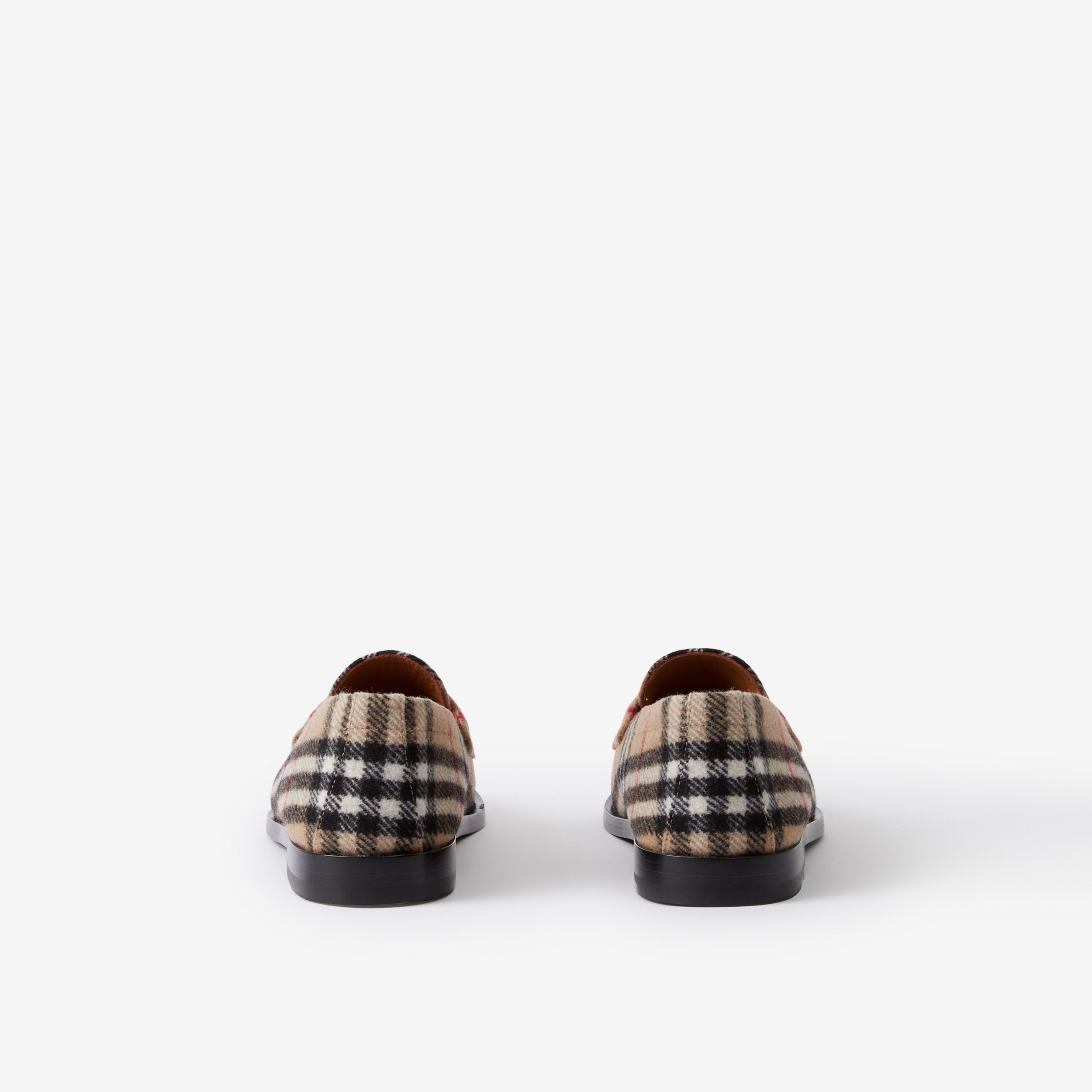 Loafers de feltro de lã Check (Bege Clássico) - Mulheres | Burberry® oficial - 3