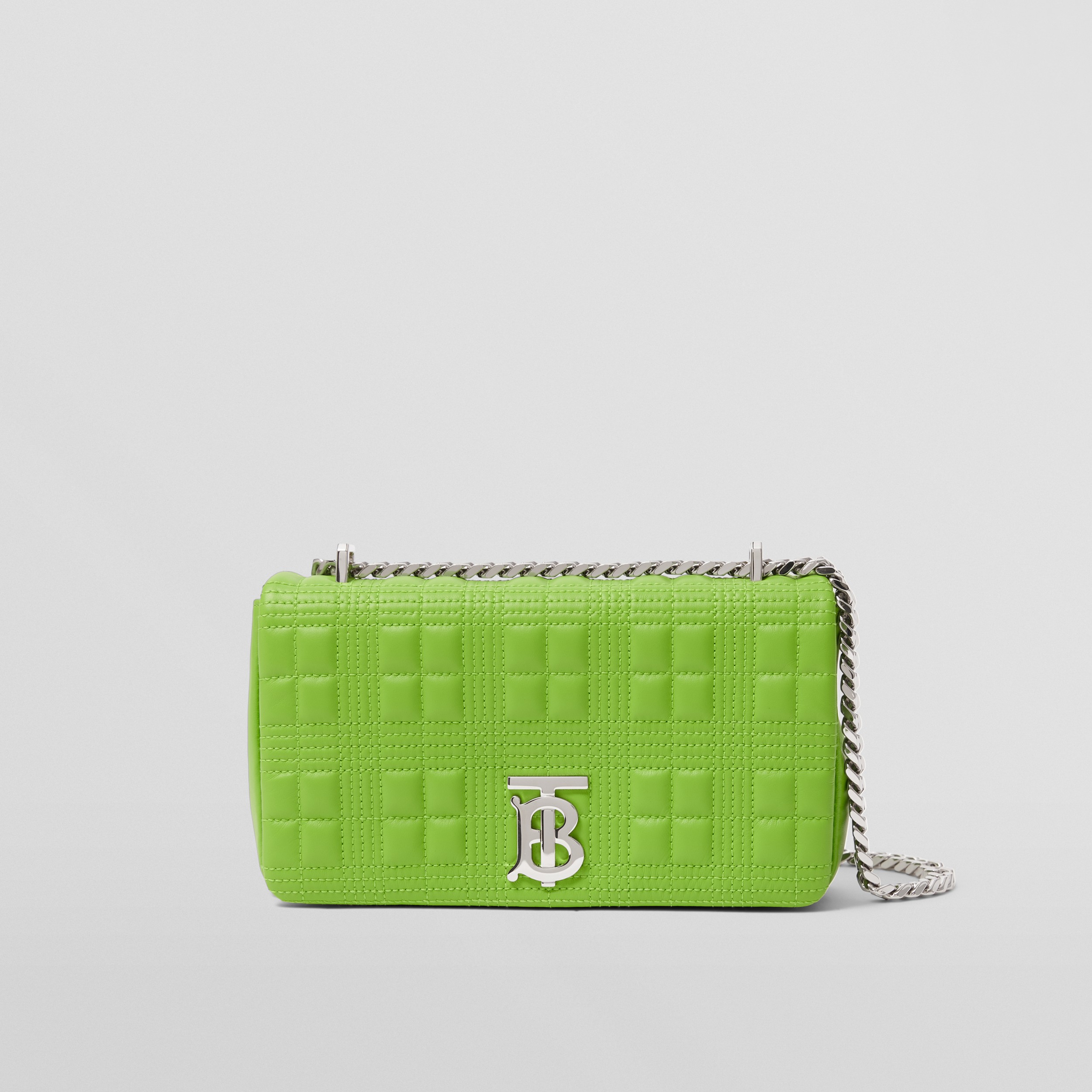 Bolsa Lola de couro acolchoado - Pequena (Verde Brilhante) - Mulheres | Burberry® oficial - 1