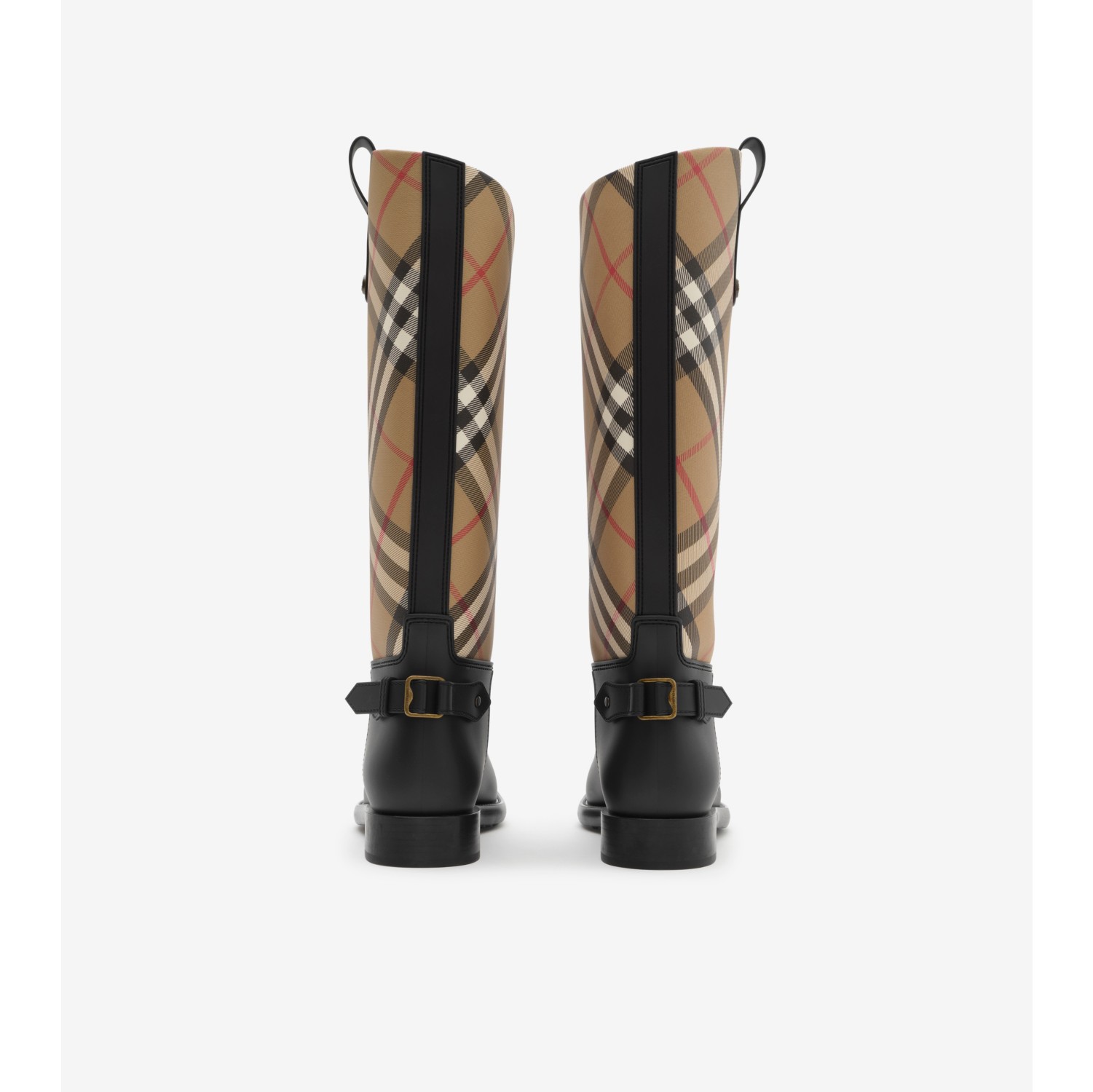 Check Cavalier Outdoor Boots in Archive beige - Women | Burberry