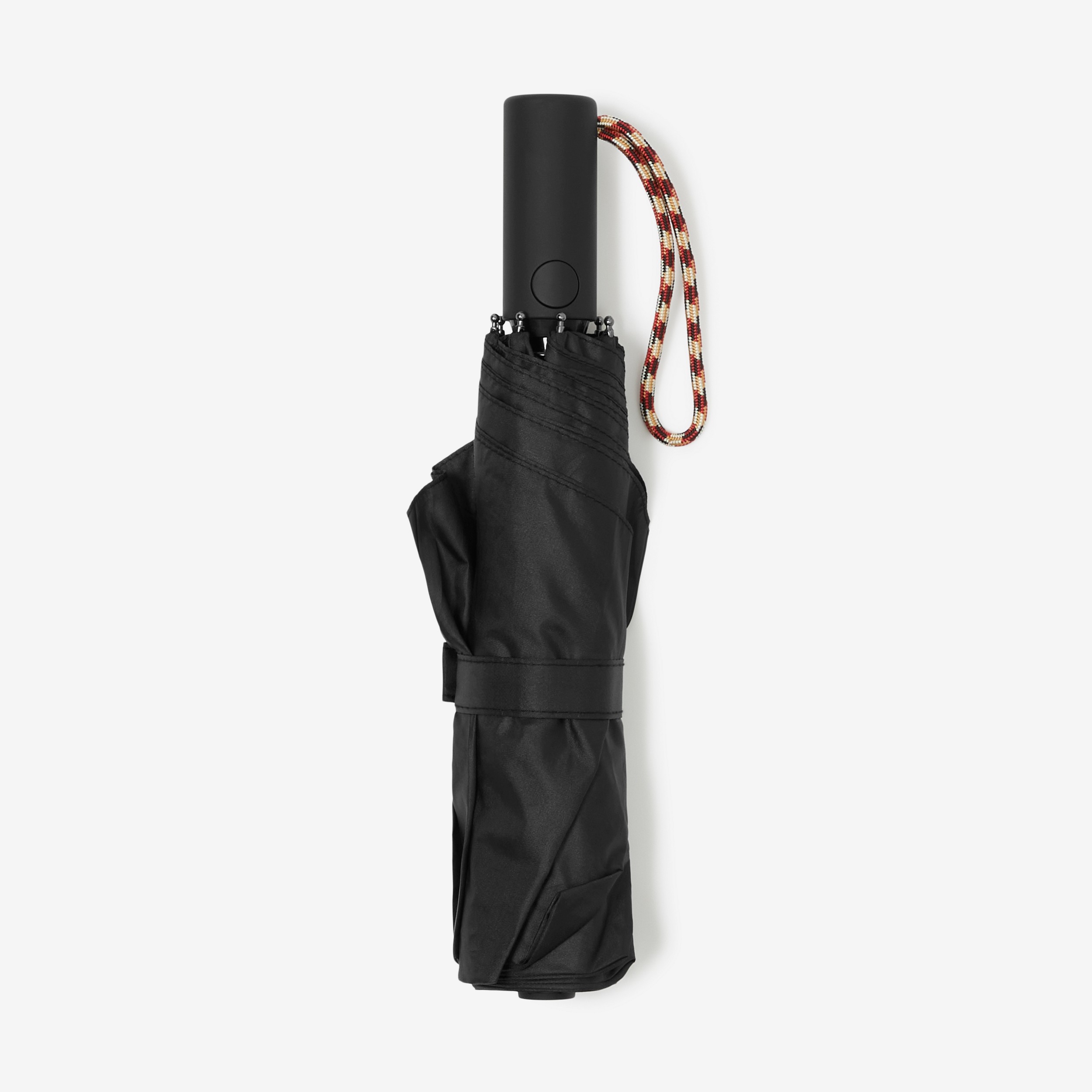徽标印花折叠雨伞 (黑色) | Burberry® 博柏利官网 - 1