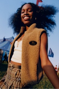 Model wearing Women's New In for Burberry Festival 2025