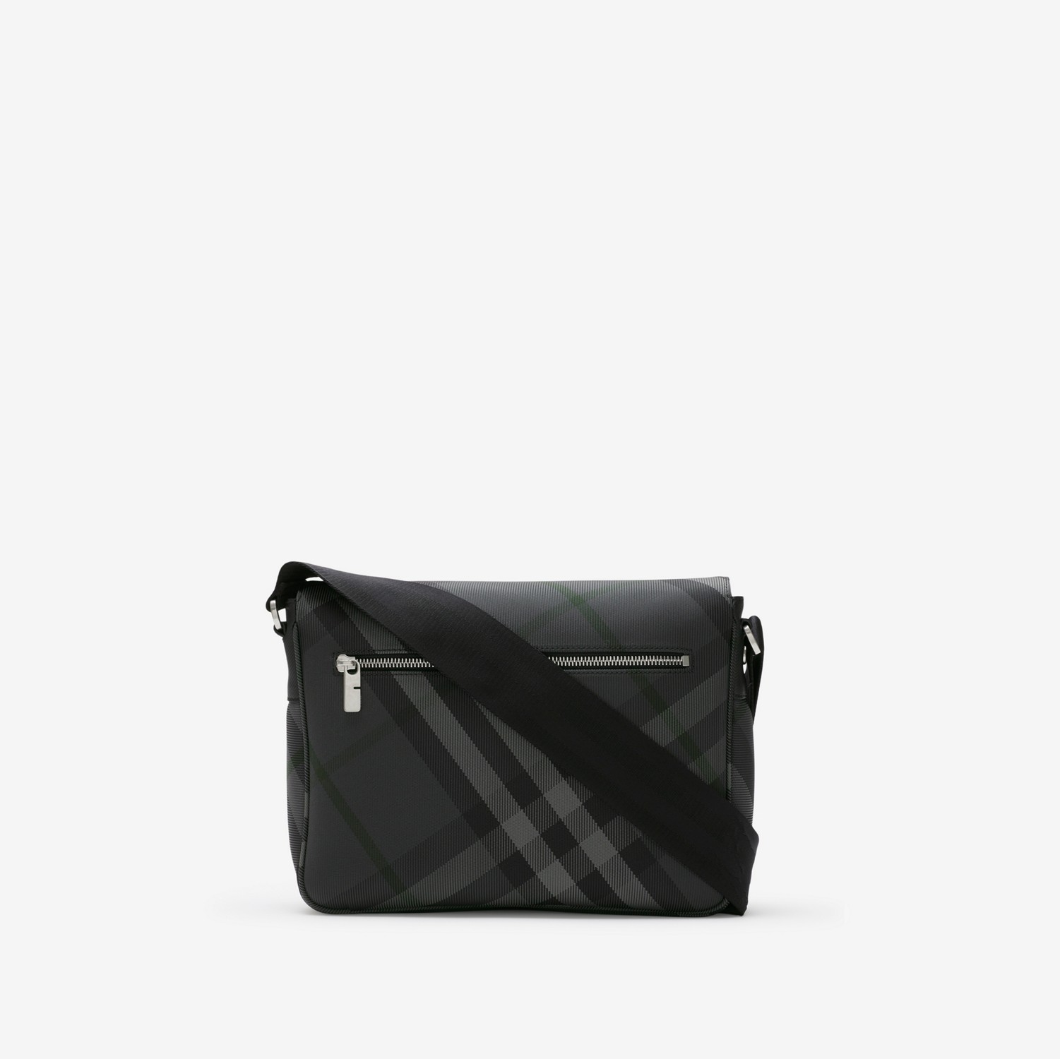 Grid Messenger Bag in Charcoal - Men, Nylon | Burberry® Official Grid Messenger Bag in Charcoal - Men, Nylon | Burberry® Official