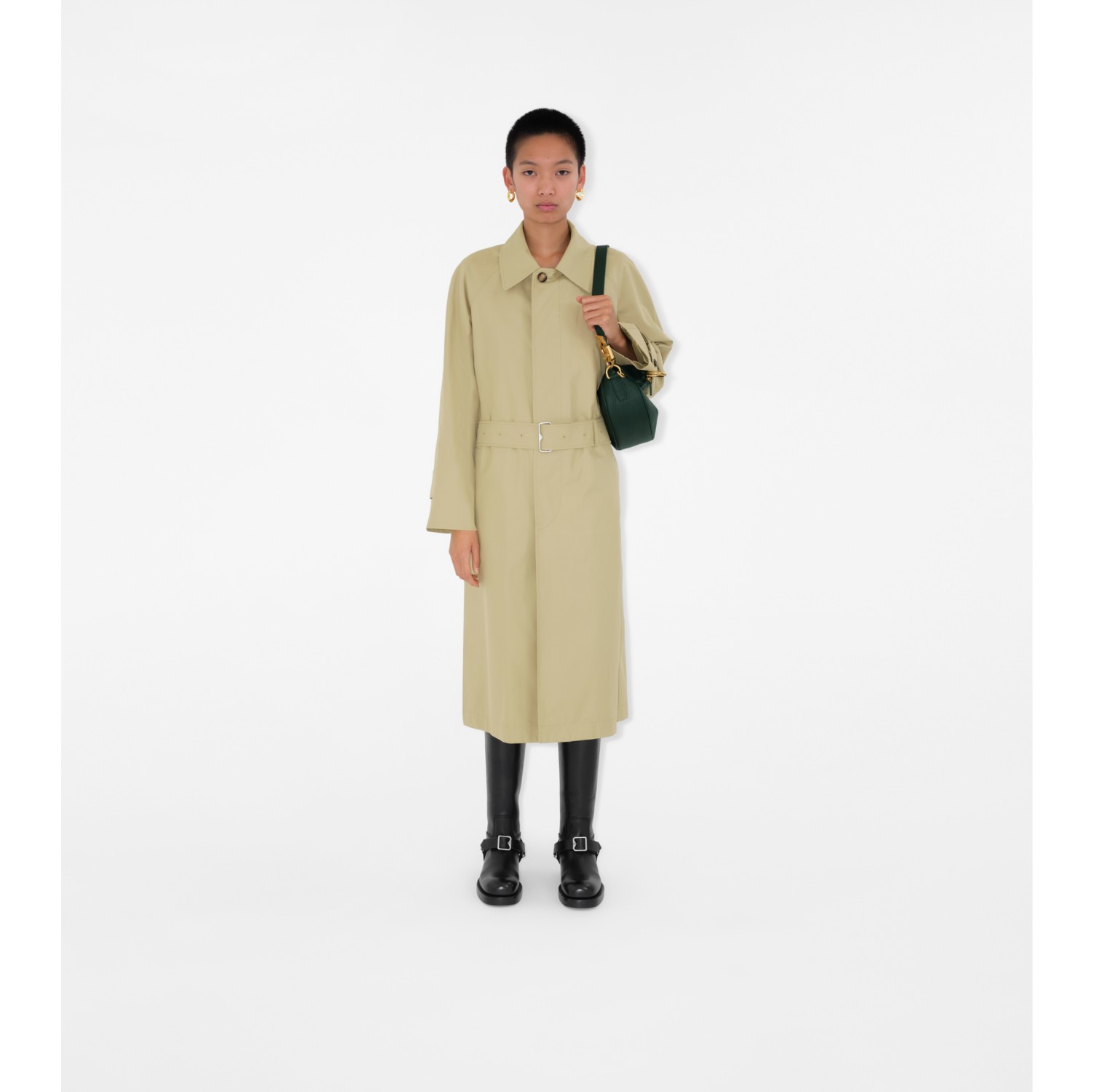 Khaki sales car coat