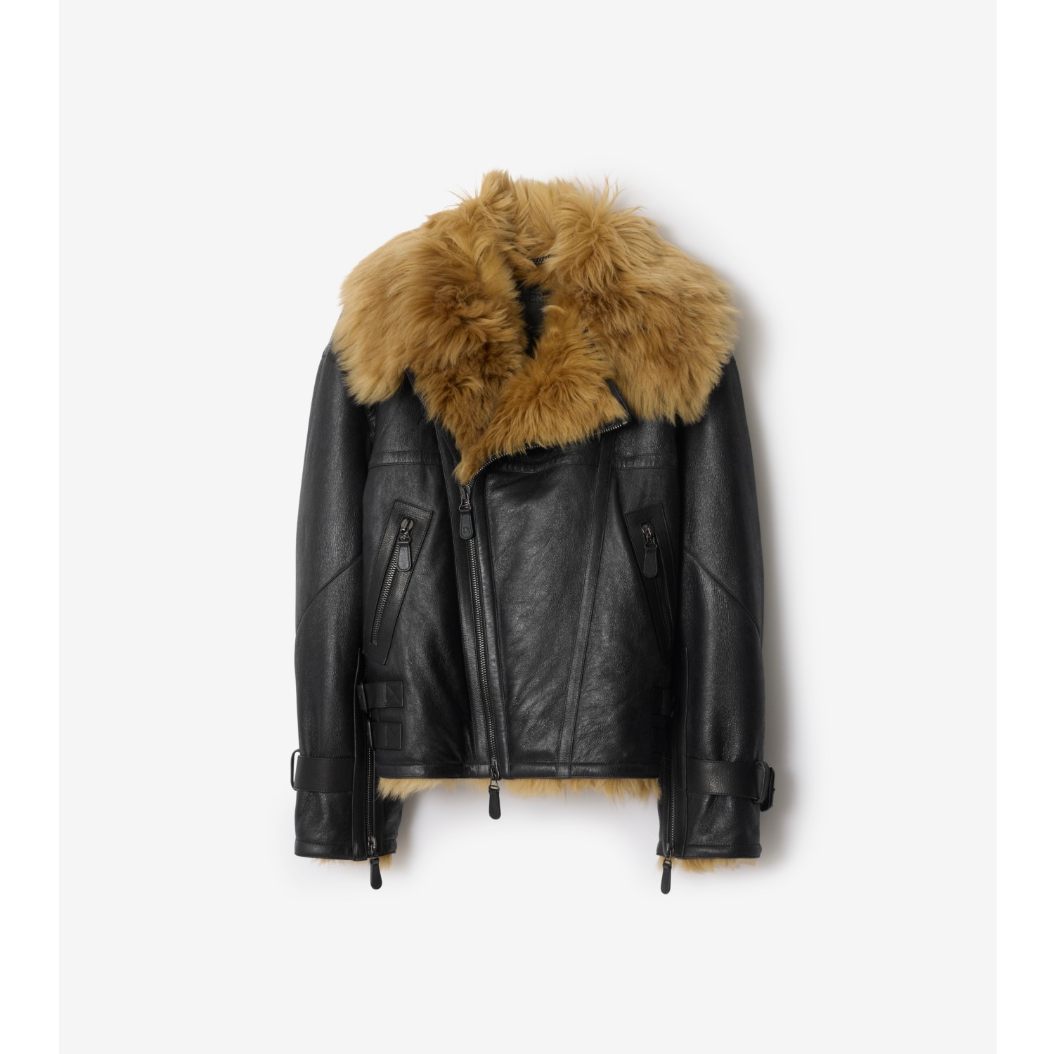 Cropped-Fliegerjacke aus Lammfell