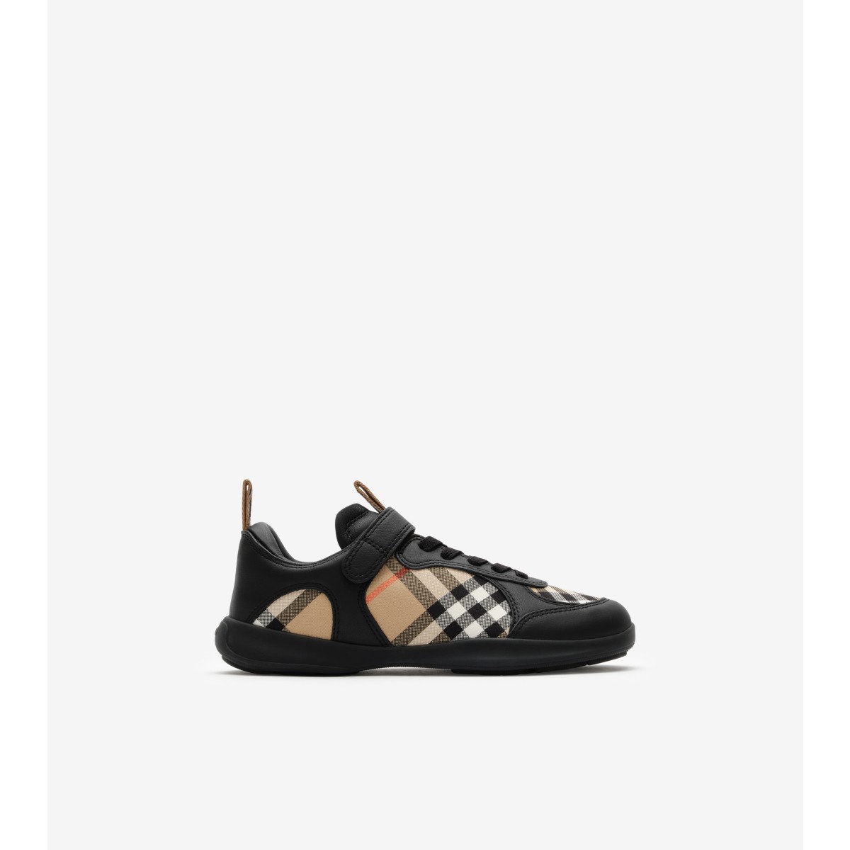  Check and Leather Matrix Sneakers