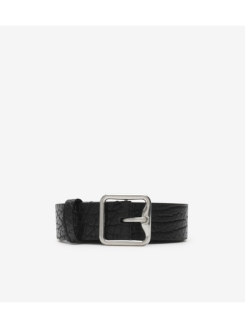 Shop Burberry Leather B Buckle Belt In Black