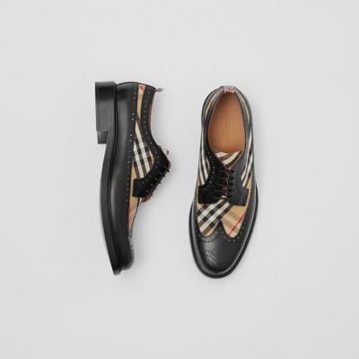 Vintage Check Derby Shoes in Black 