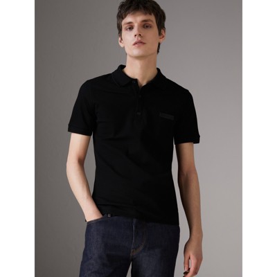 burberry polo mens black