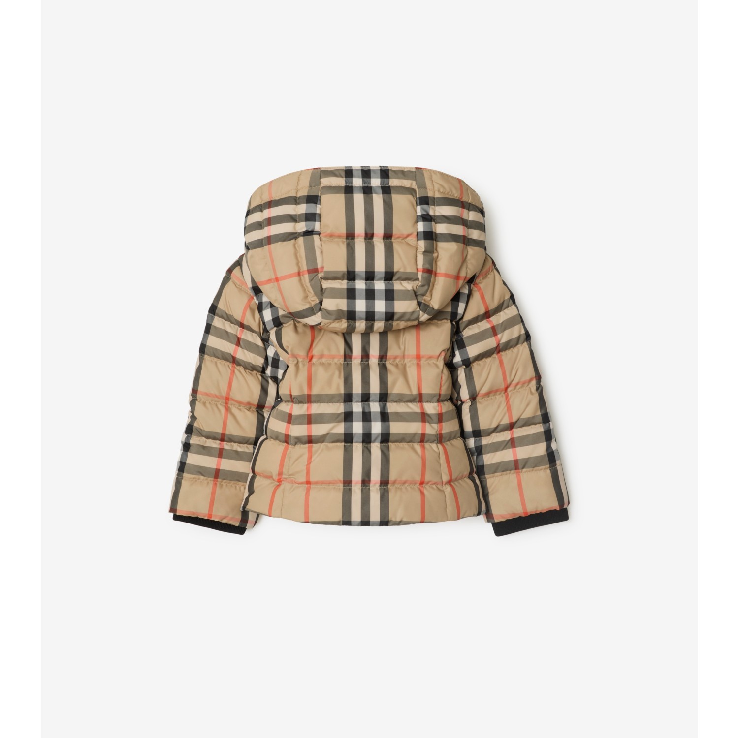 Check Hooded Puffer Jacket