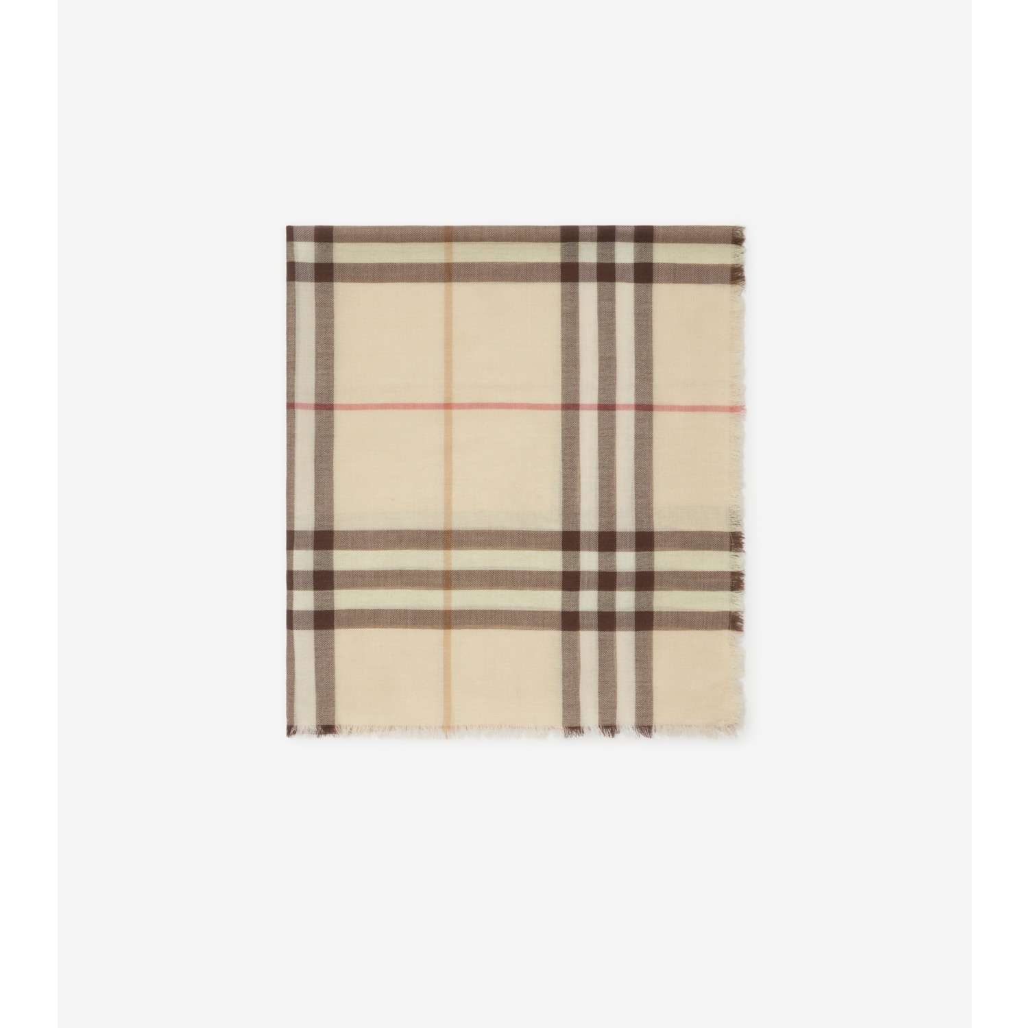 Burberry beige plaid wool scarf on sale