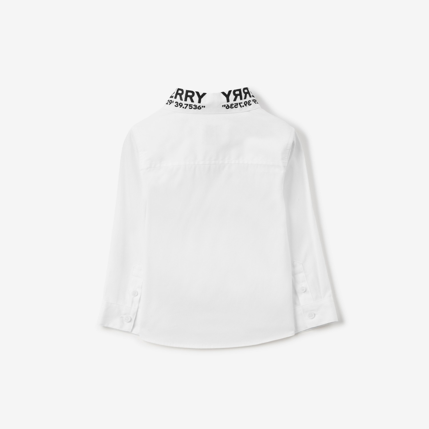 Camisa en algodón con motivo de coordenadas (Blanco) - Niños | Burberry® oficial