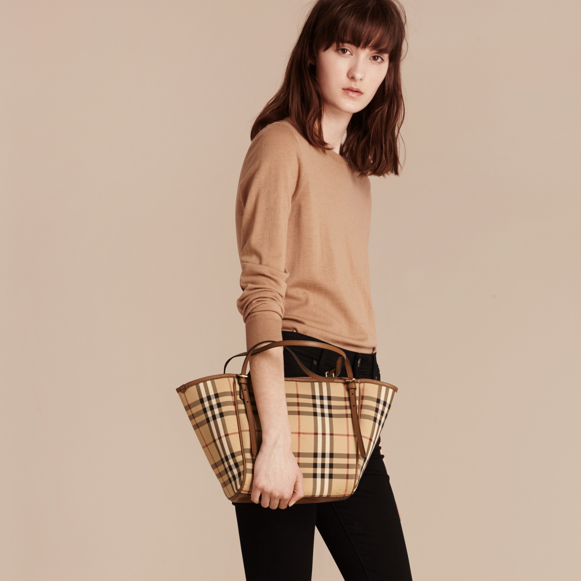 The Mini Canter In Horseferry Check Honey/tan | Burberry