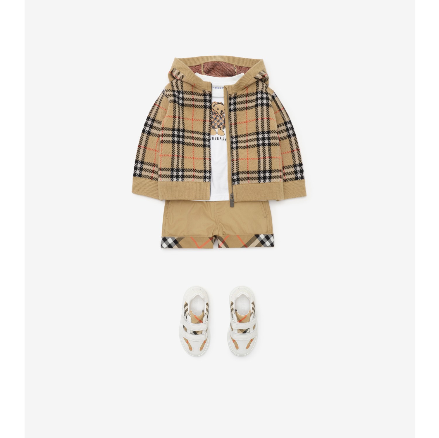 Check Wool Zip Hoodie