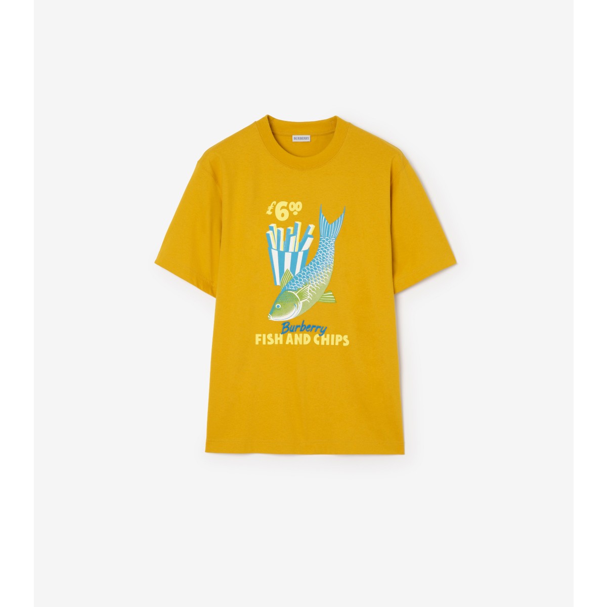  Printed Fish and Chips​ Cotton T-shirt