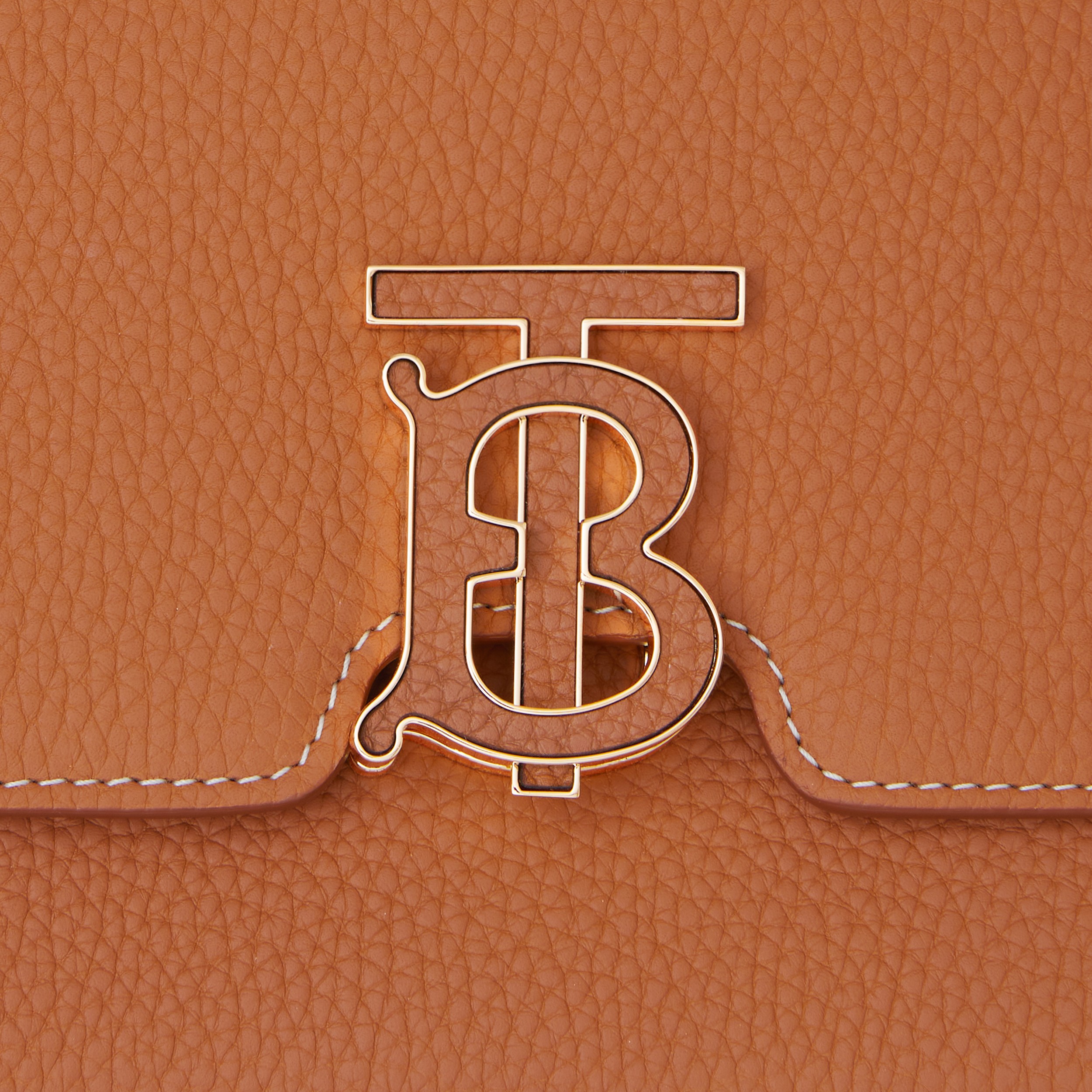 Grainy Leather Small TB Bag in Warm Russet Brown - Women | Burberry® Official - 2