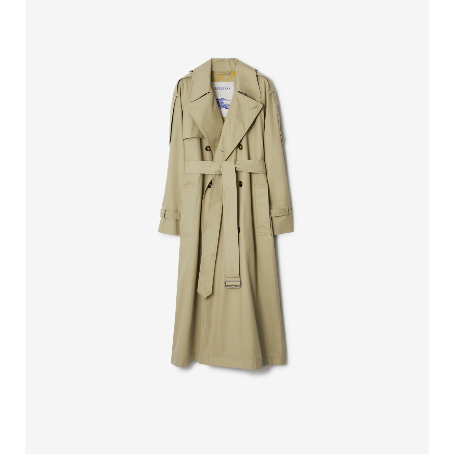 Long Gabardine Castleford Trench Coat in Hunter Women Burberry Official