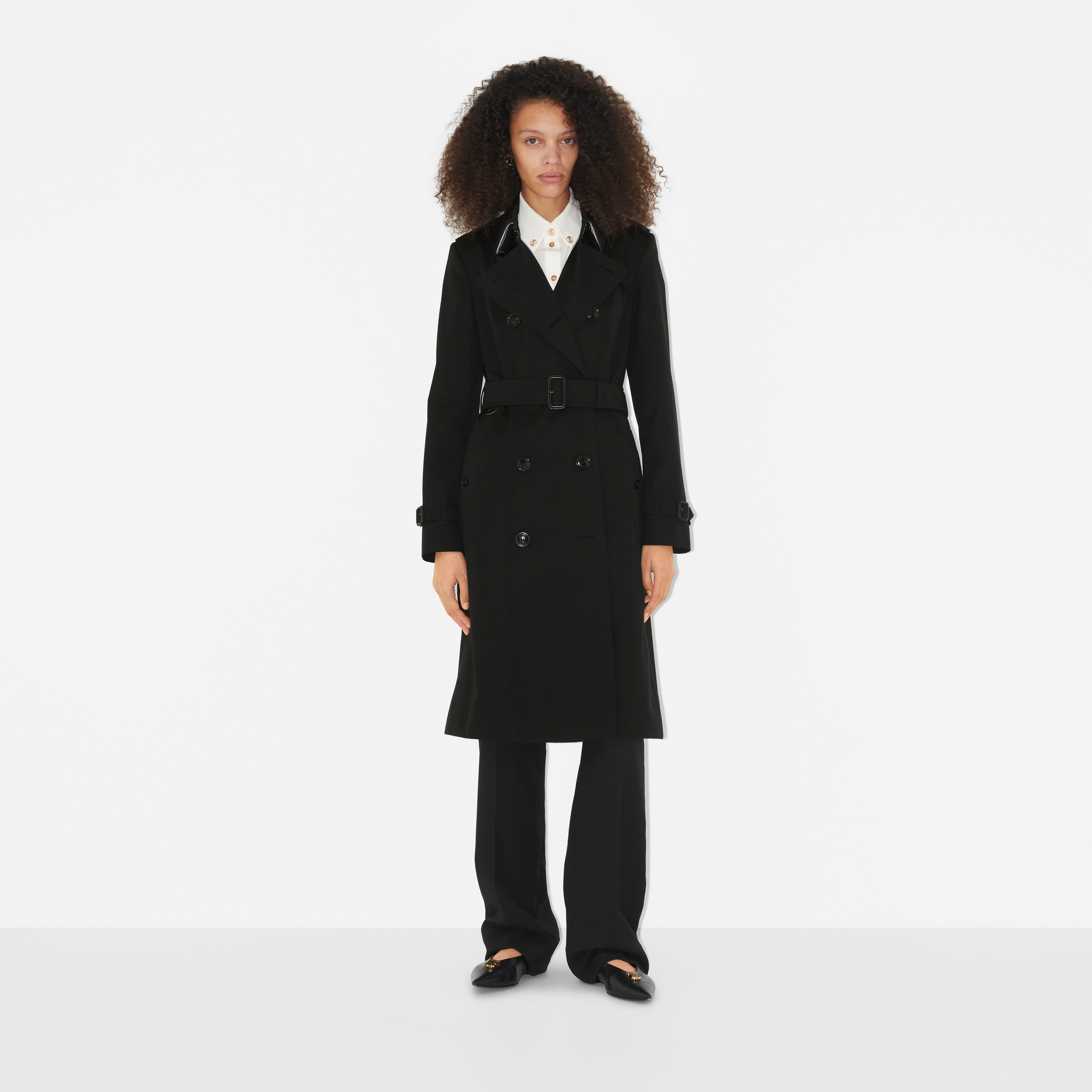 切尔西版型 – 长款 Heritage Trench 风衣 (黑色) - 女士 | Burberry® 博柏利官网 - 2