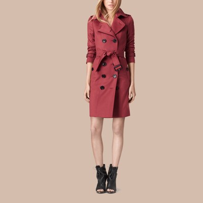 Sandringham Fit Cashmere Trench Coat Dusty Peony Rose | Burberry