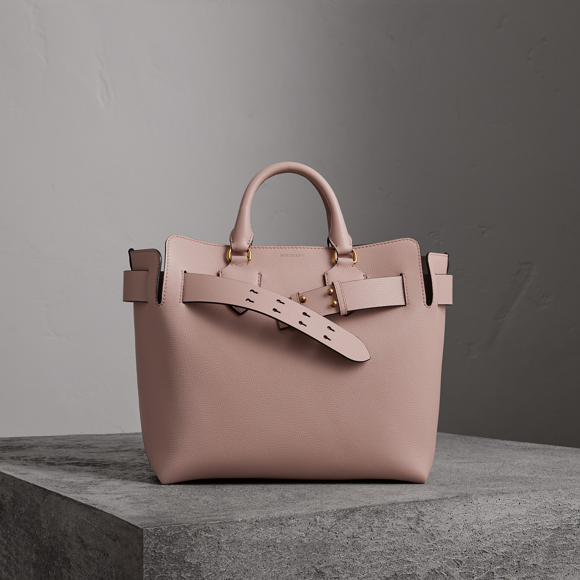 The Medium Leather Belt Bag in Pale Ash Rose - Women | Burberry United States