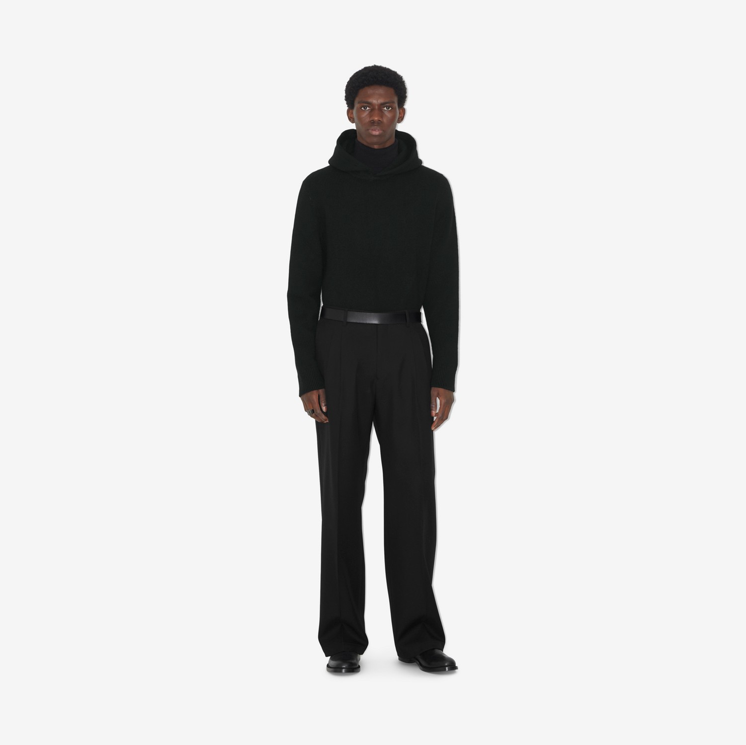 Sudadera en lana y cachemir con capucha y EKD (Negro) - Hombre | Burberry® oficial