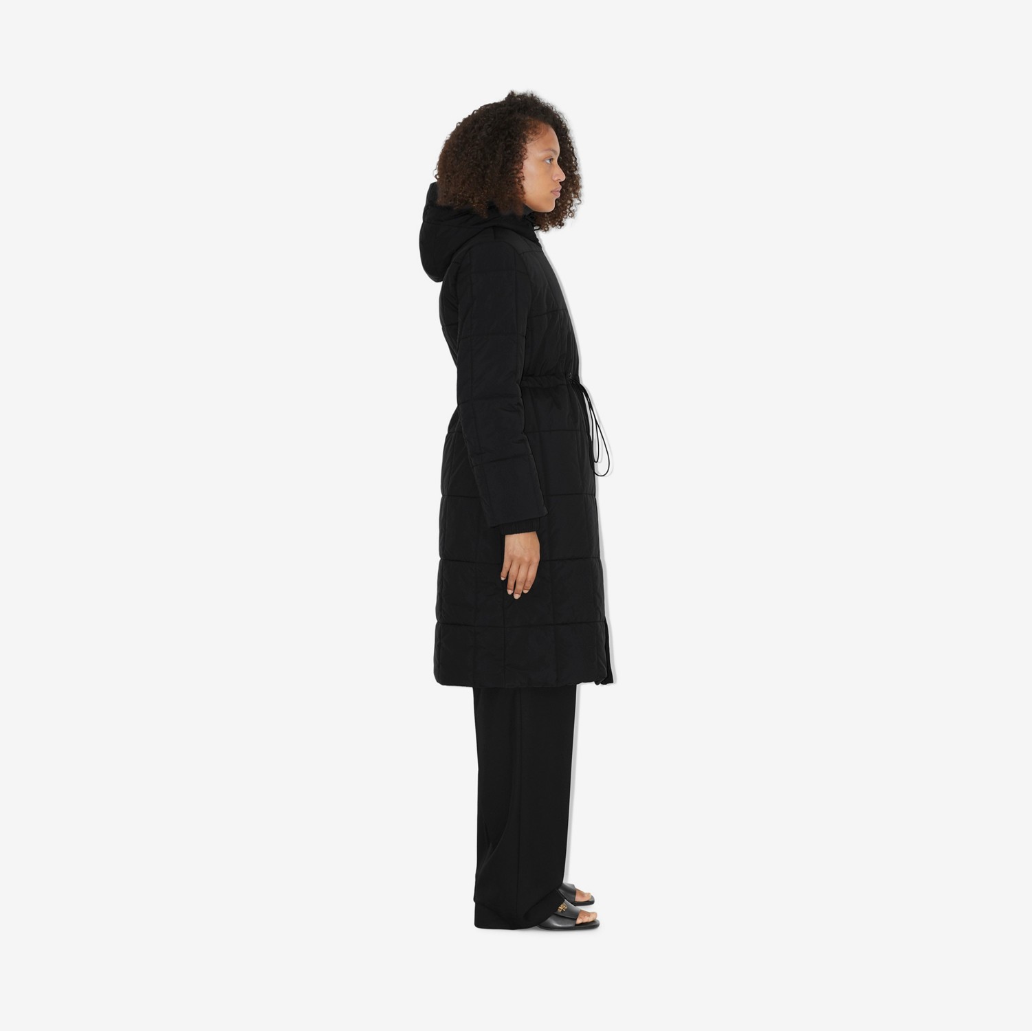 Abrigo acolchado en nailon con capucha (Negro) - Mujer | Burberry® oficial