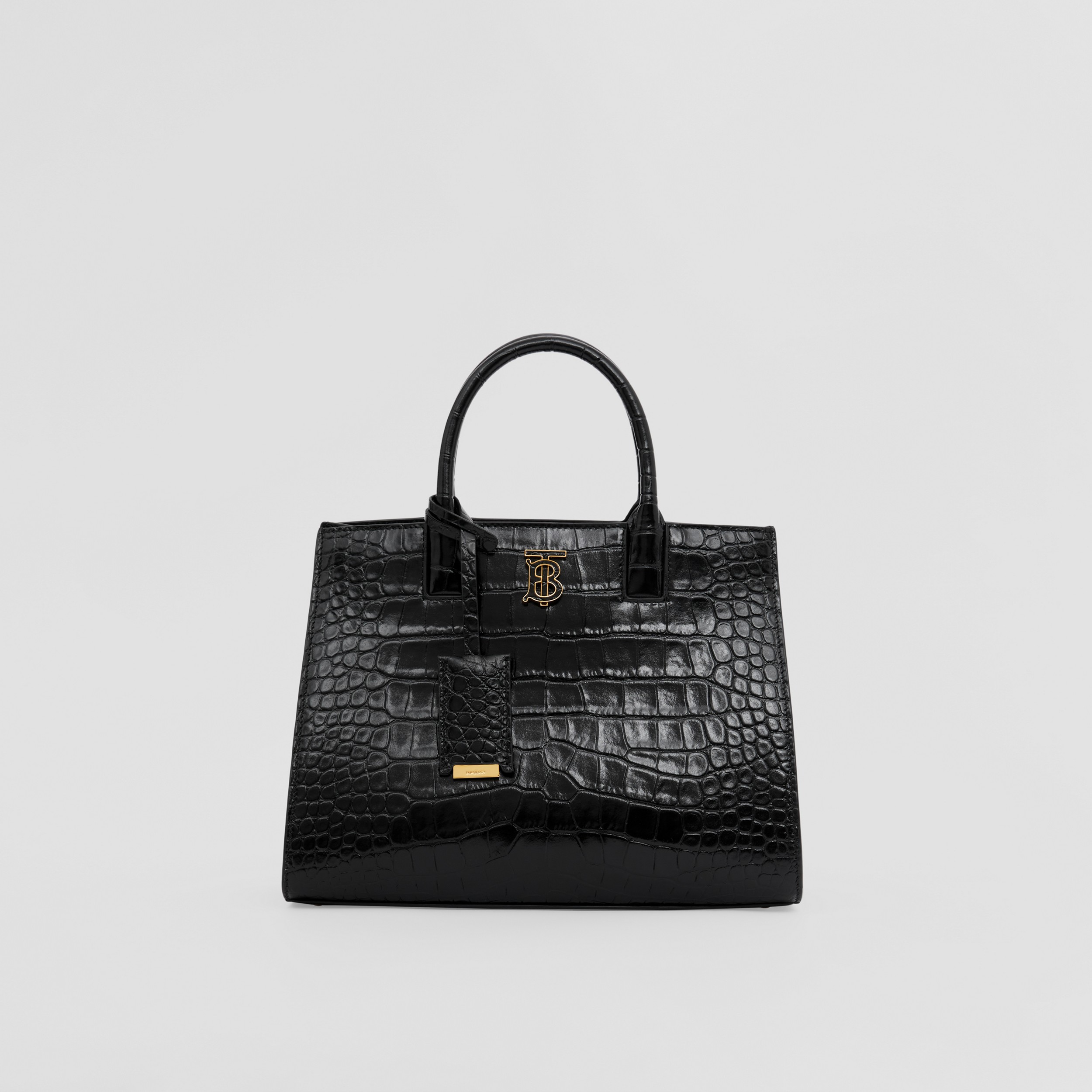 Handtasche „Frances“ aus geprägtem Leder im Kleinformat (Schwarz) - Damen | Burberry® - 1