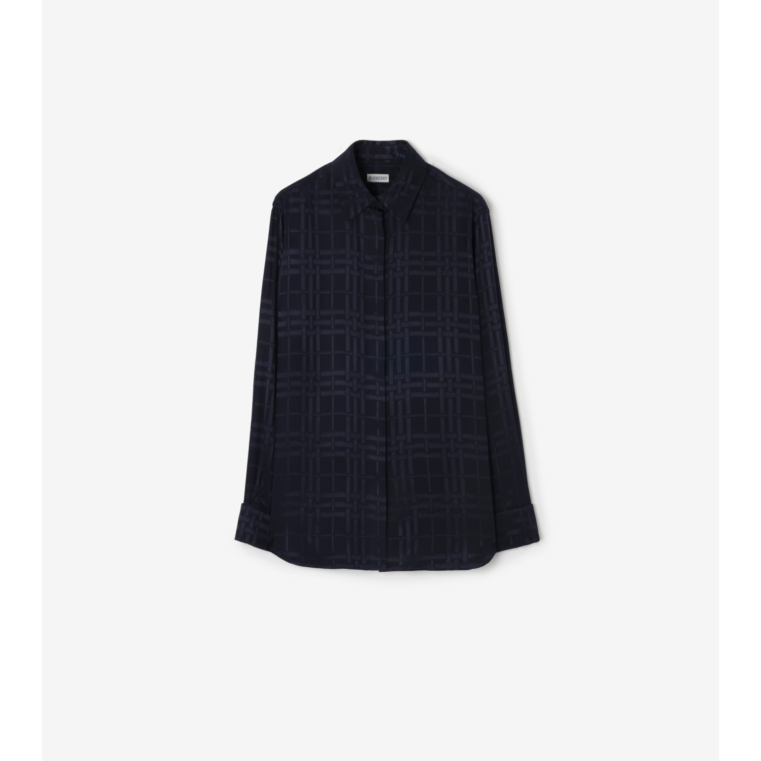 Classic Fit Check Silk Shirt - thumbnail 4