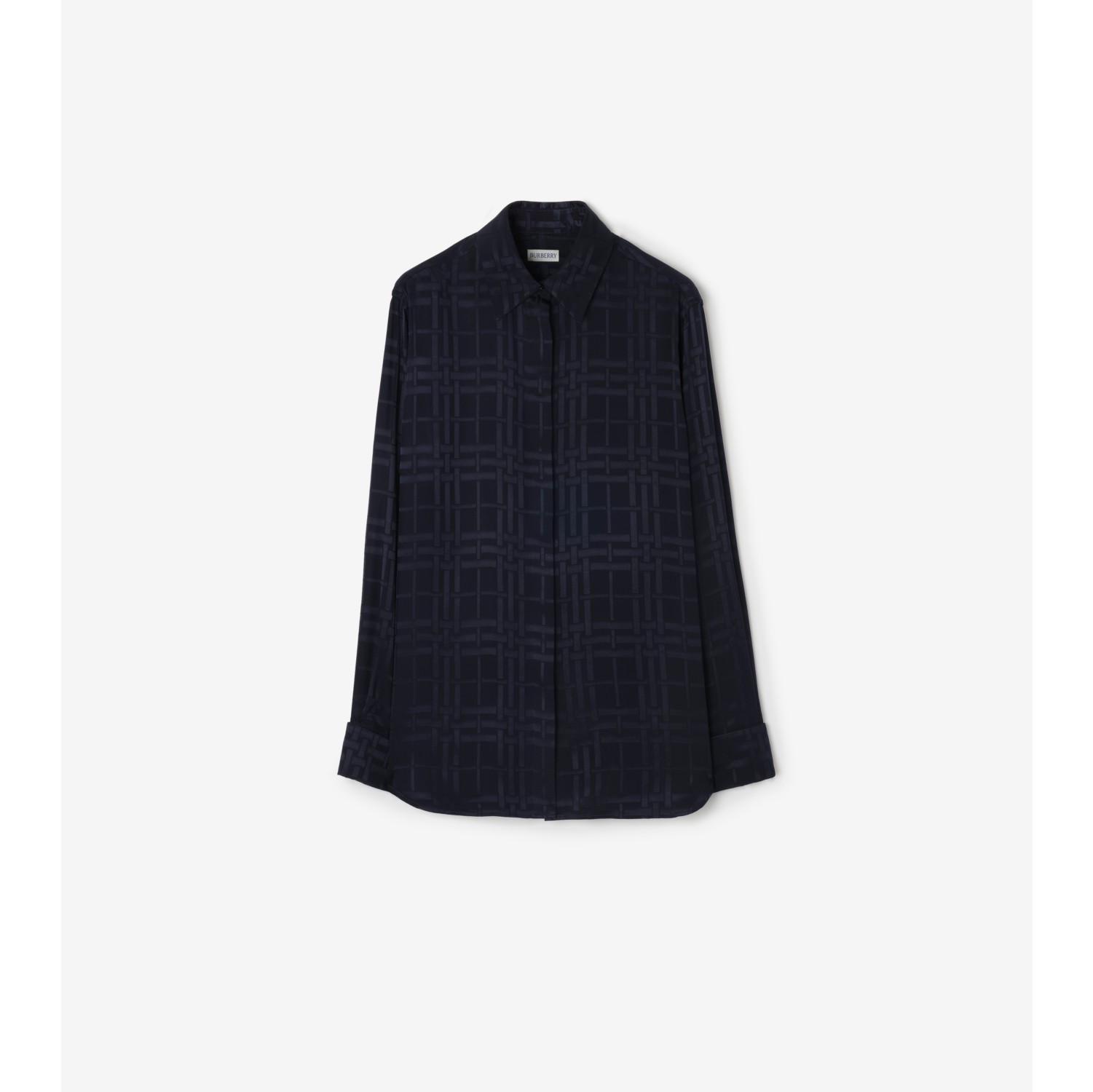 Classic Fit Check Silk Shirt