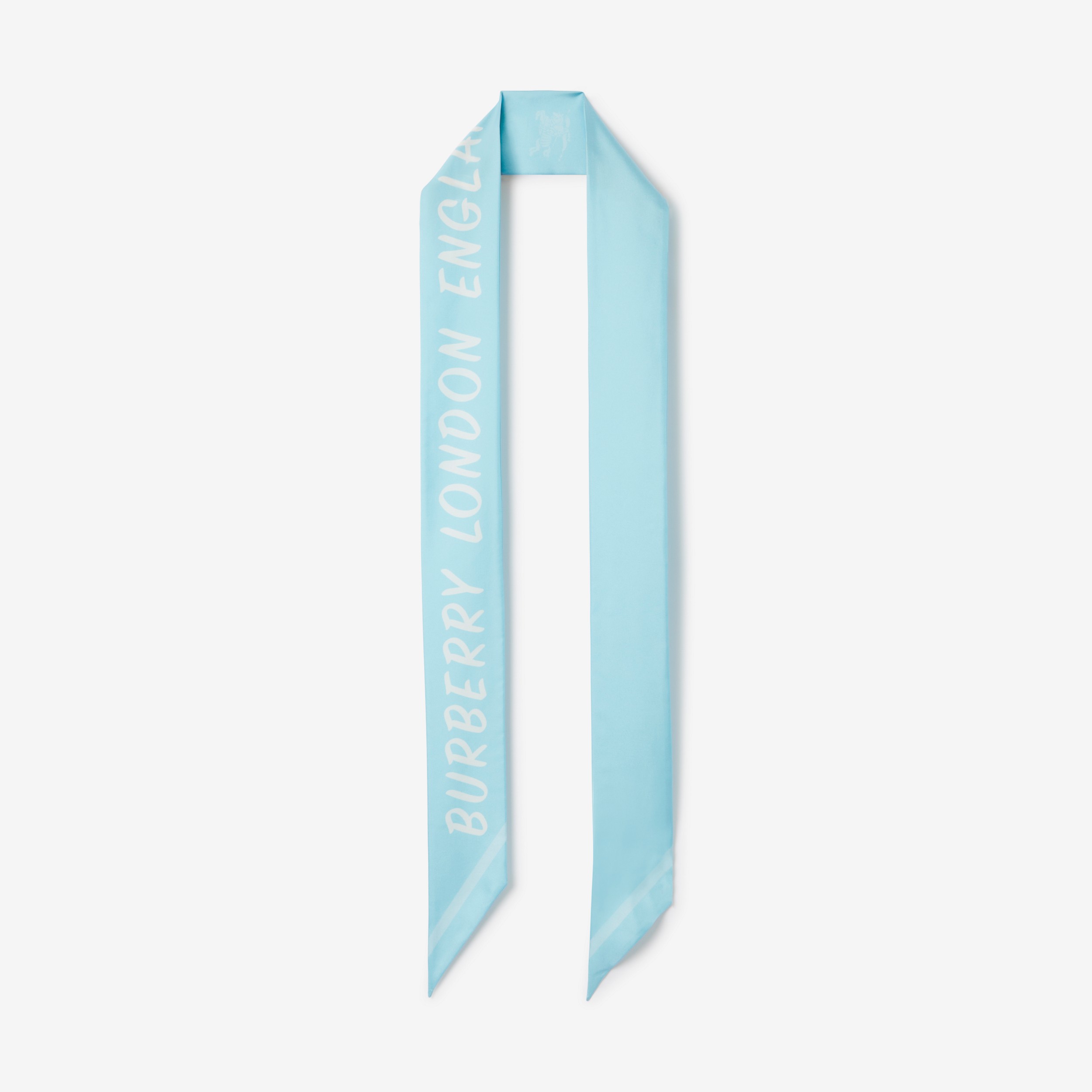 Sciarpa sottile in seta con collage di stampe (Blu Topazio Brillante) | Sito ufficiale Burberry® - 2