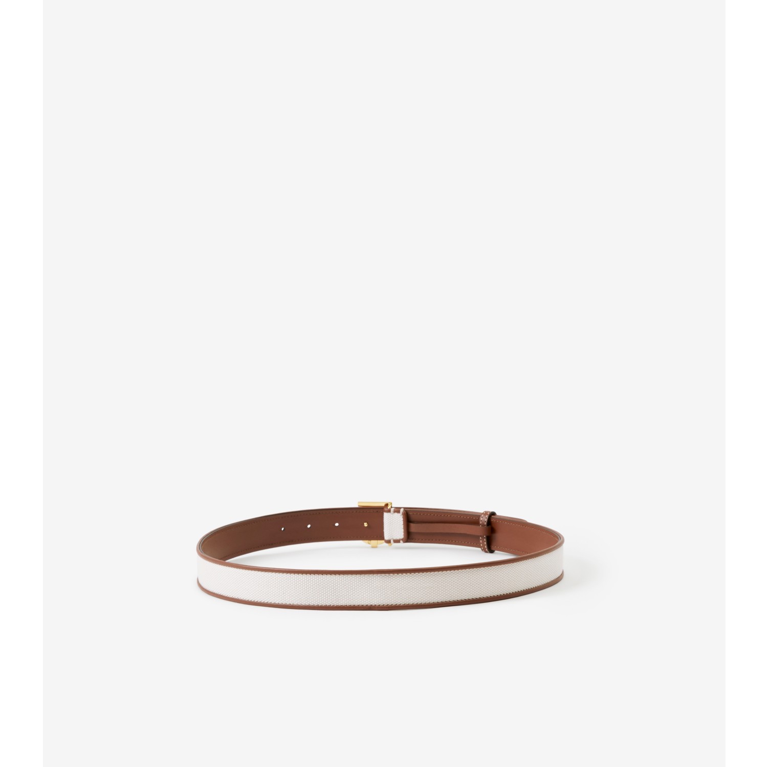 Burberry Canvas and Leather TB Belt , Size: M