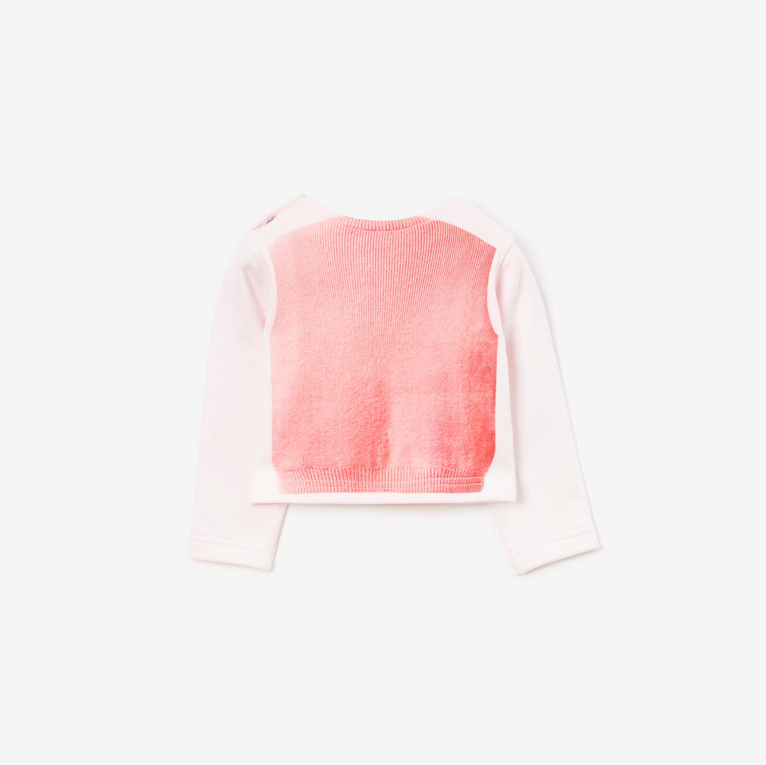 Suéter de algodão com estampa de cardigã (Rosa Alabastro) - Crianças | Burberry® oficial