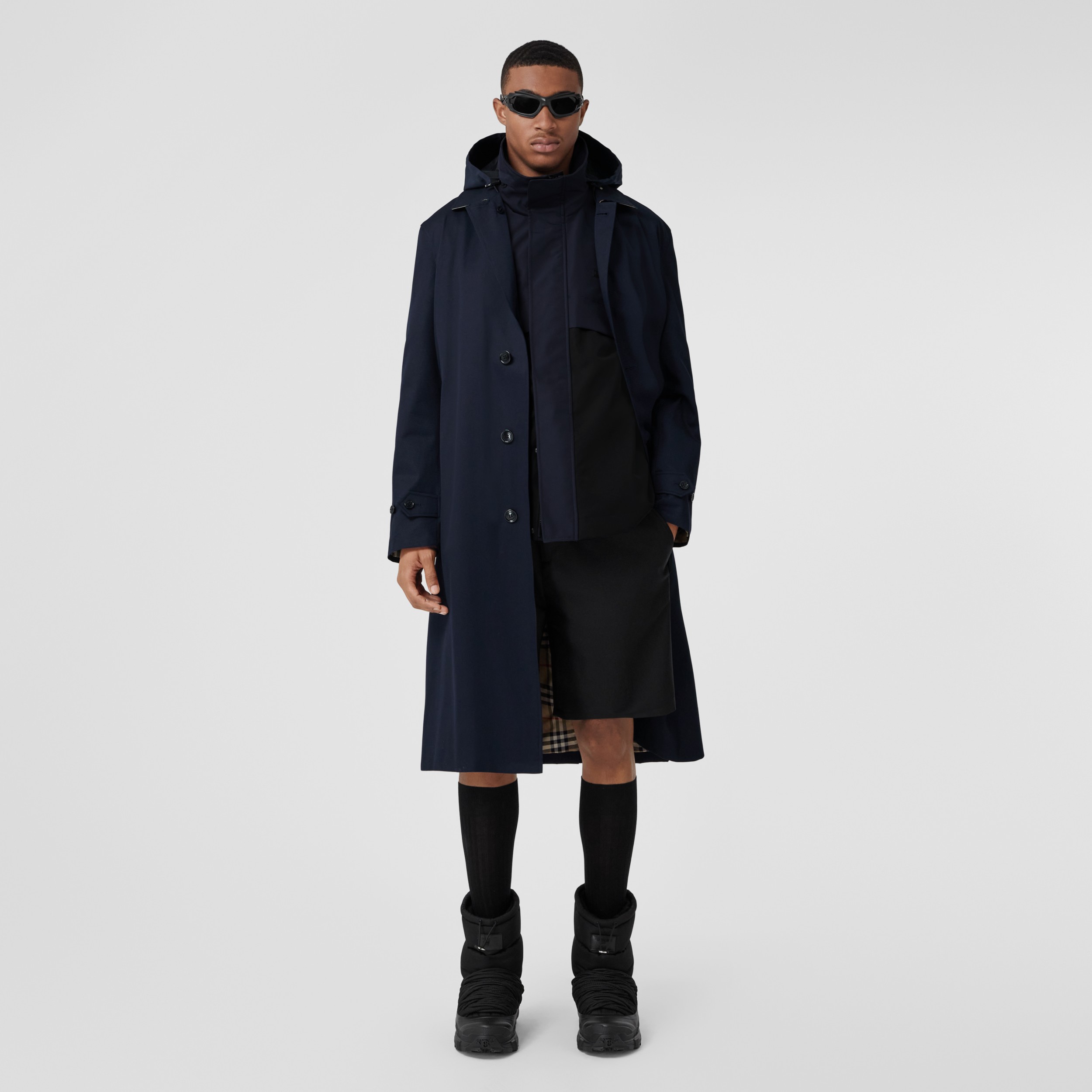 Long Paddington Heritage Car Coat in Coal Blue - Men | Burberry® Official - 1