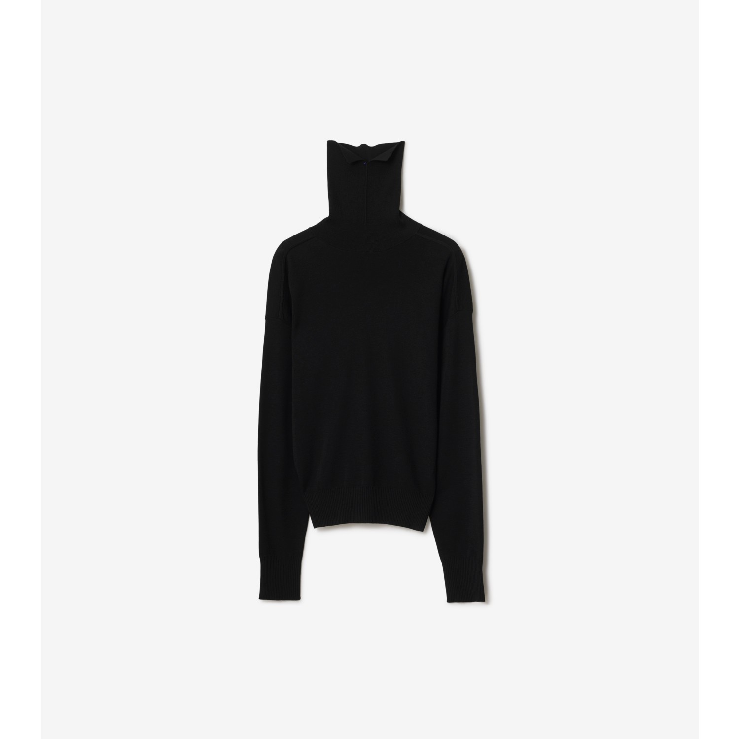 Wool Sweater in Black Women Burberry Official