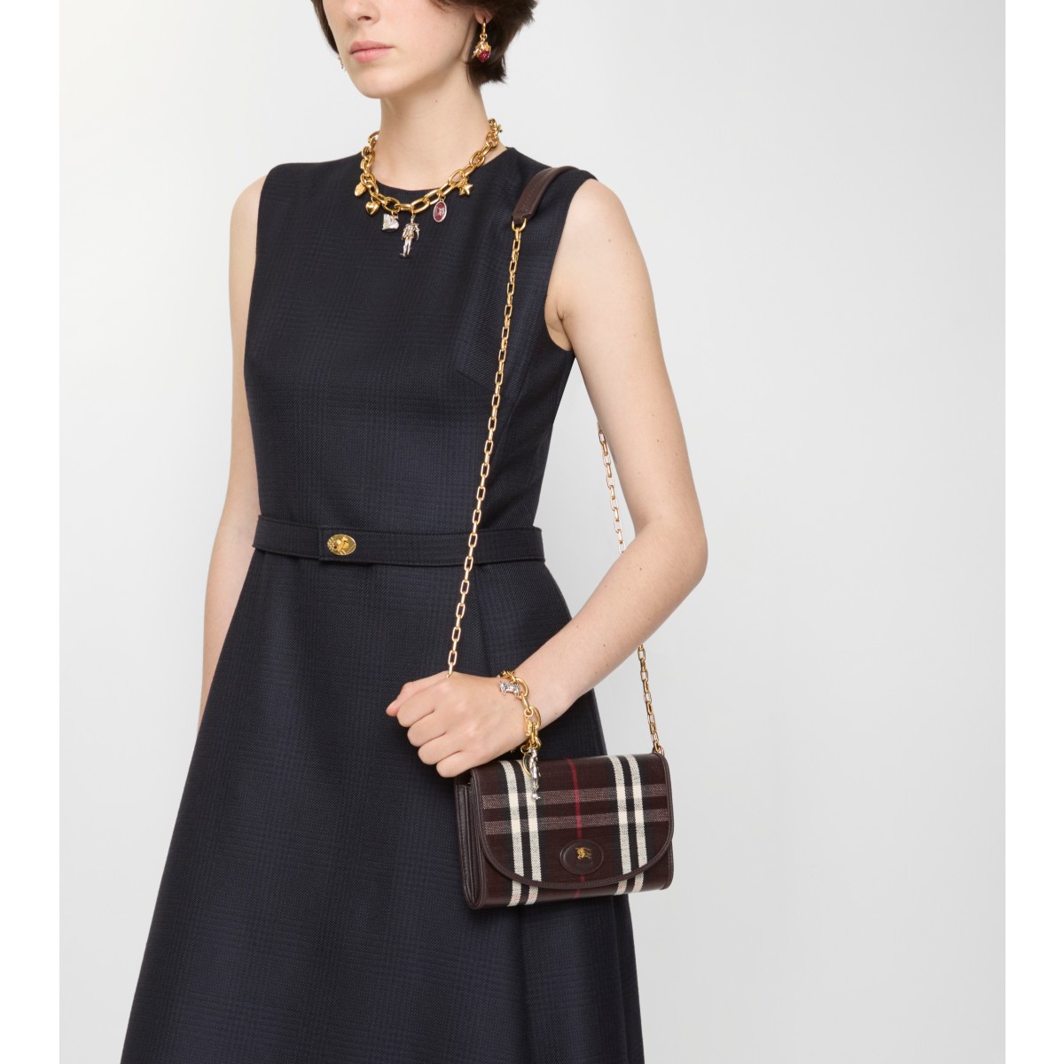  Check Highlands Chain Strap Wallet​