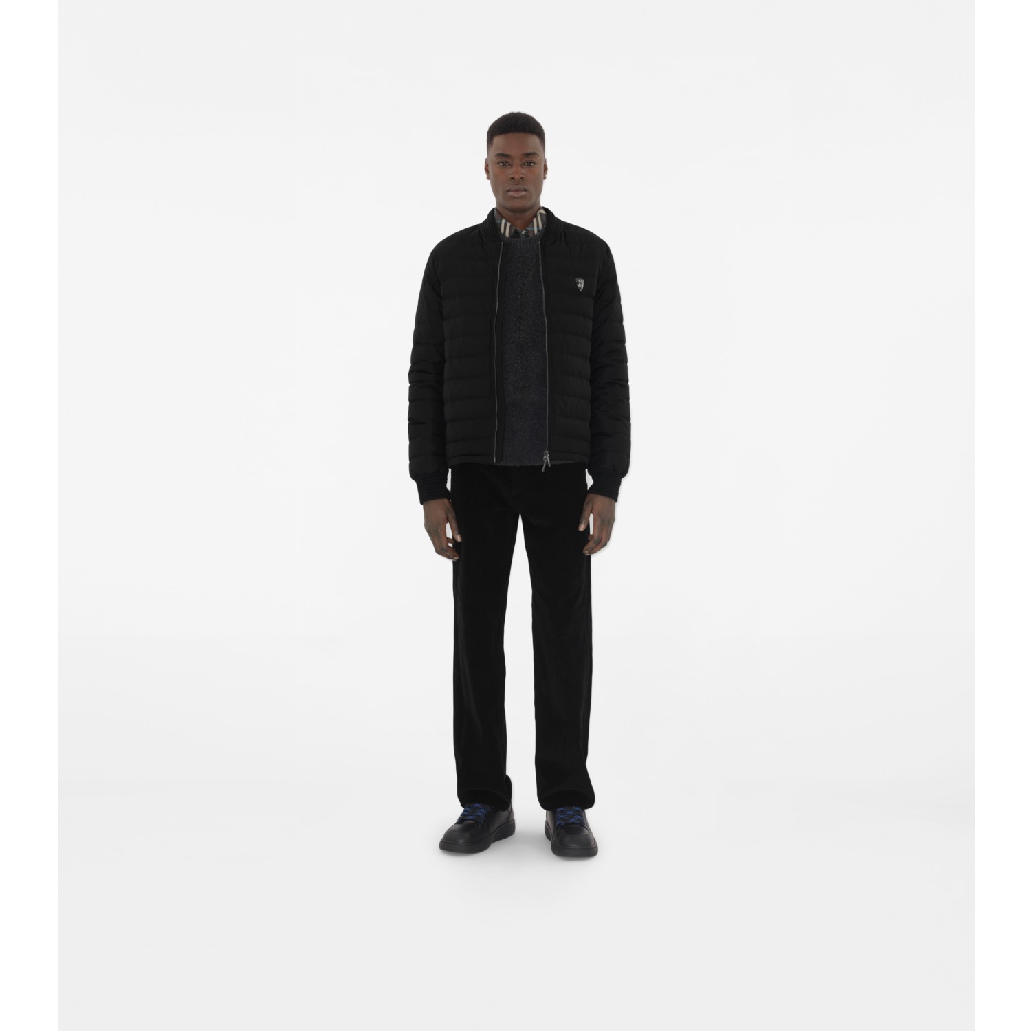 Dalham Puffer Jacket in Black Men Nylon Burberry Official