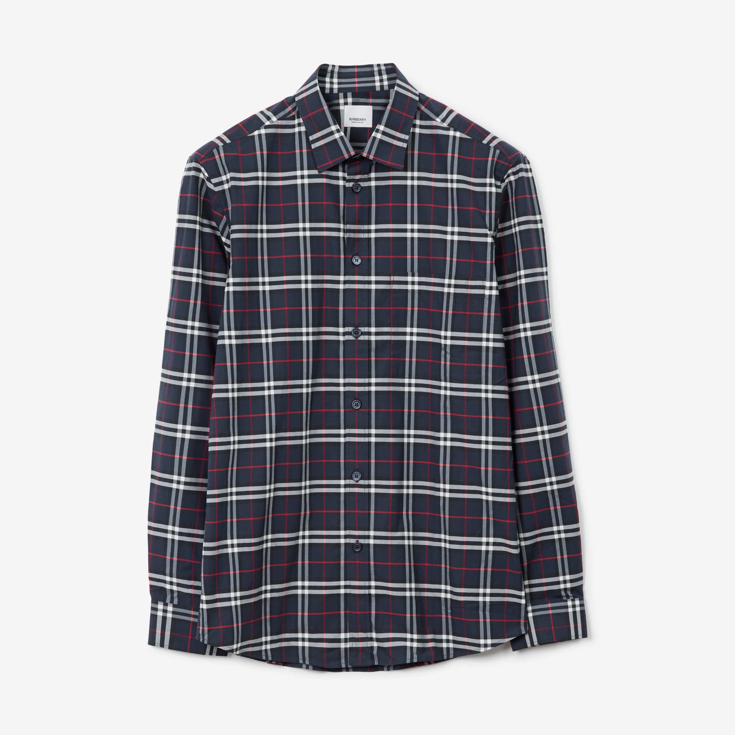 Stretch Cotton in Navy - Men | Burberry®