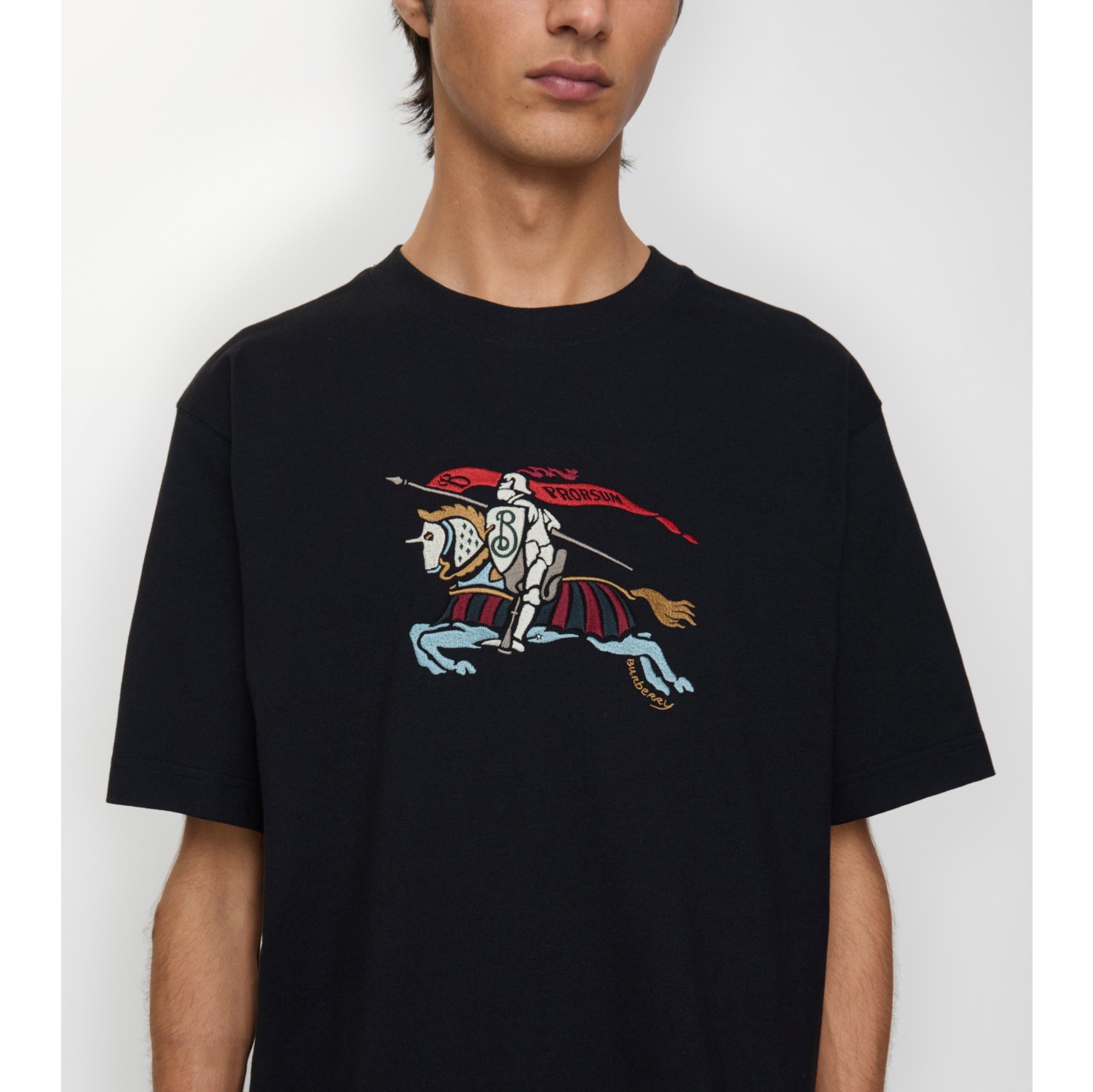 【送料関税込】Burberry EKD T-Shirt Burberry EKD Cotton T-shirt | Black | FARFETCH