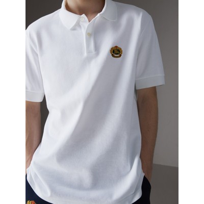 burberry polo white