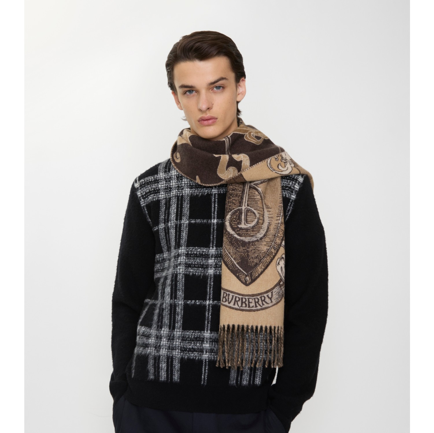 Etched Knight Cashmere Scarf