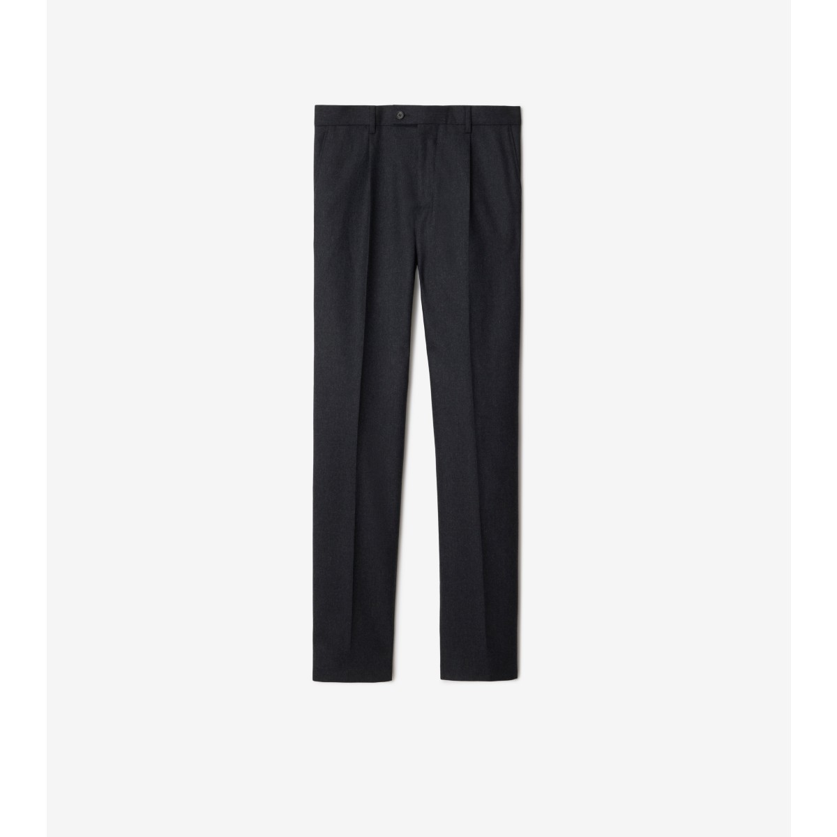 Burberry Wool Flannel Tailored Trousers In Black