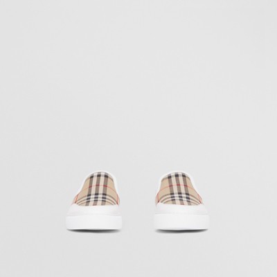 burberry vintage check slip on sneakers