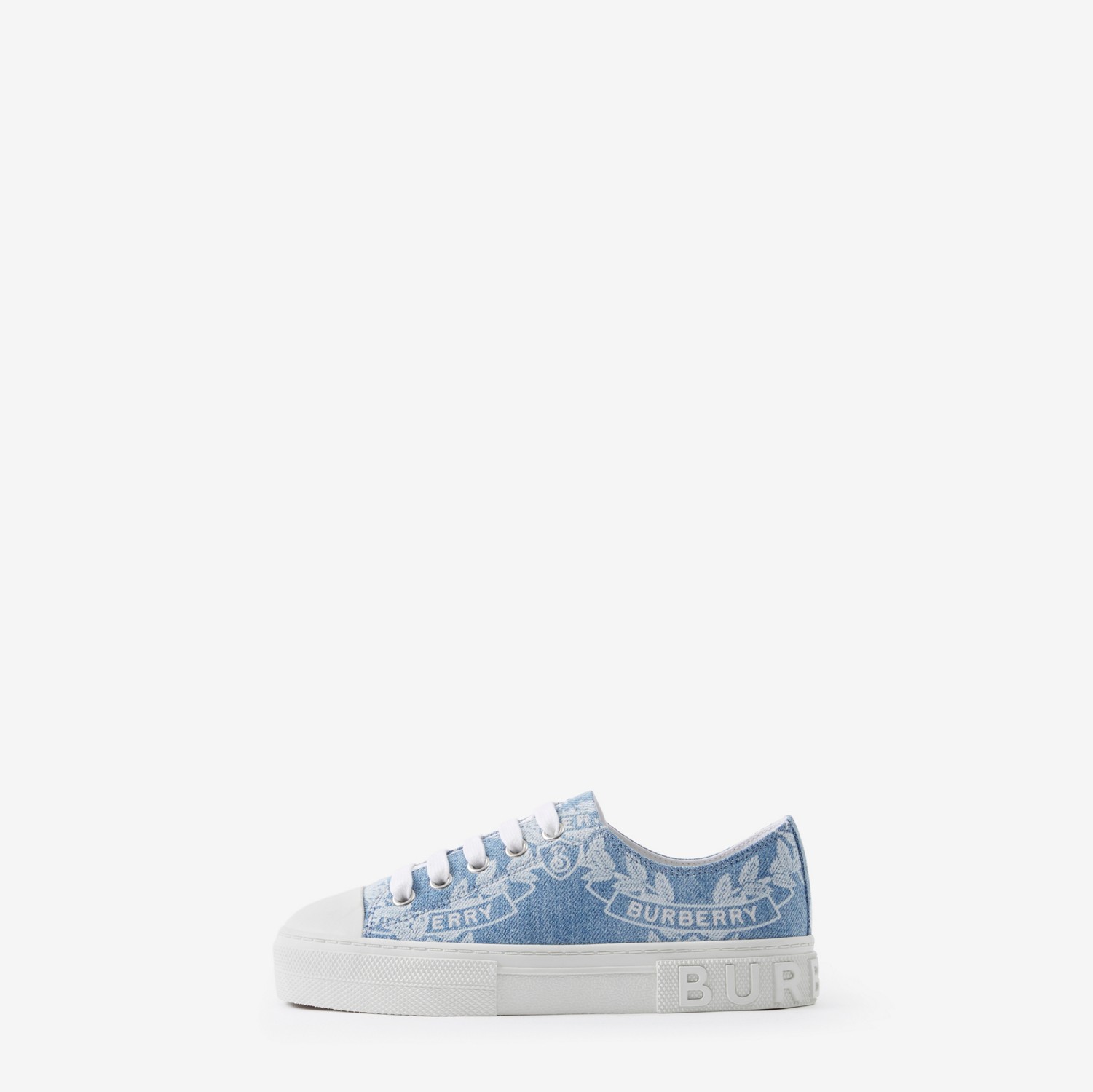 Sneaker in cotone con stemma con foglie di quercia (Azzurro Pallido) - Bambini | Sito ufficiale Burberry®