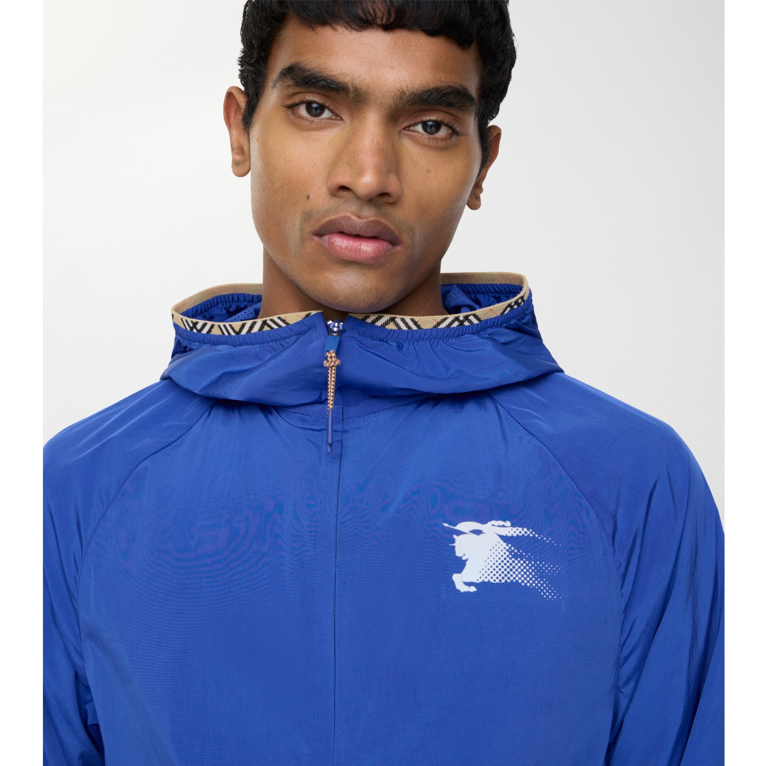 Nylon Hooded Jacket in Knight blue - Men | Burberry® Official