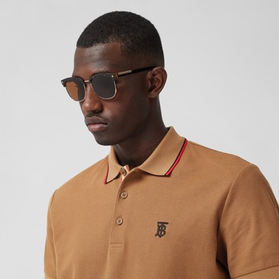 burberry polo shirt mens brown