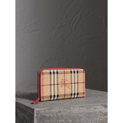 burberry haymarket zip around wallet