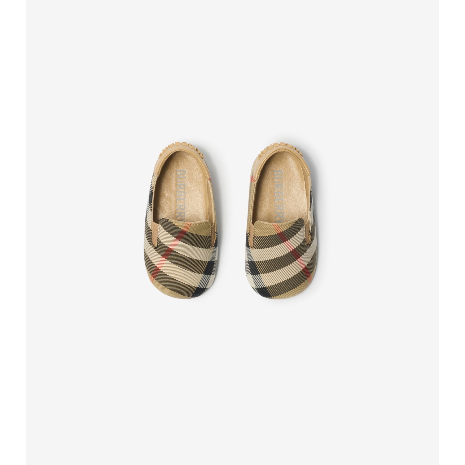 Check Nylon Blend Booties