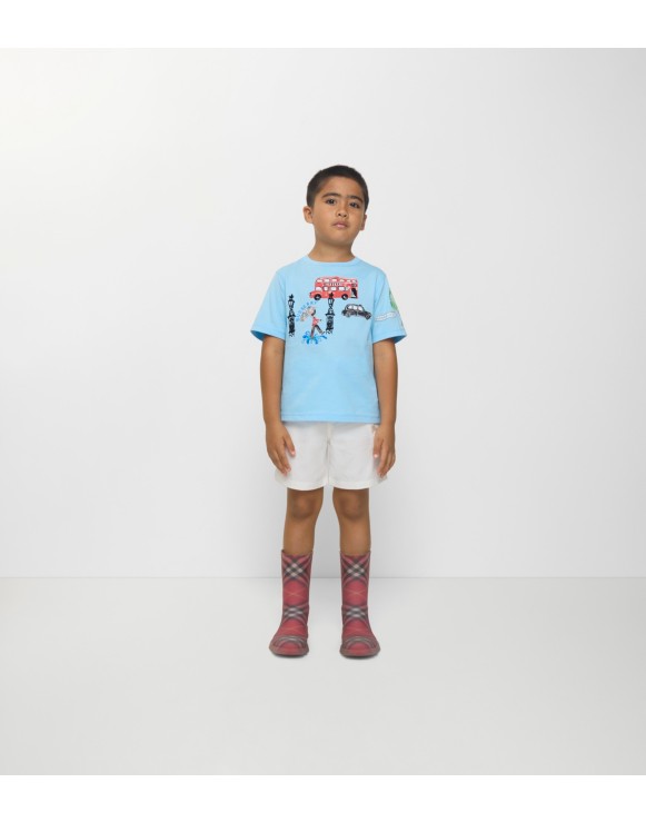 Camiseta de algodão com estampa de Londres