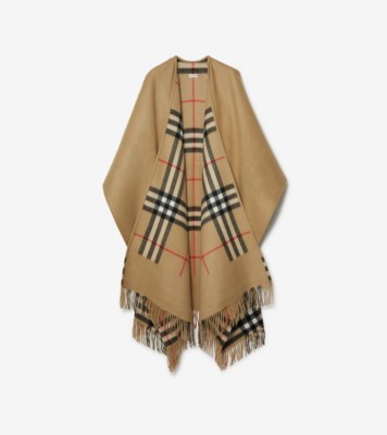 Burberry rainbow vintage check poncho best sale